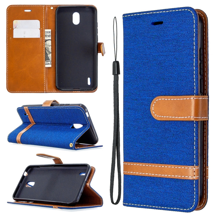 For Nokia 1.3 Denim Texture Horizontal Flip Leather Case with Holder & Card Slots & Wallet & Lanyard