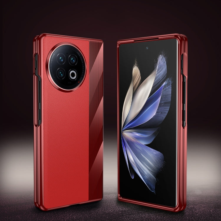 For vivo X Fold2 Electroplating Ultrathin Shockproof Leather Fold Protective Phone Case