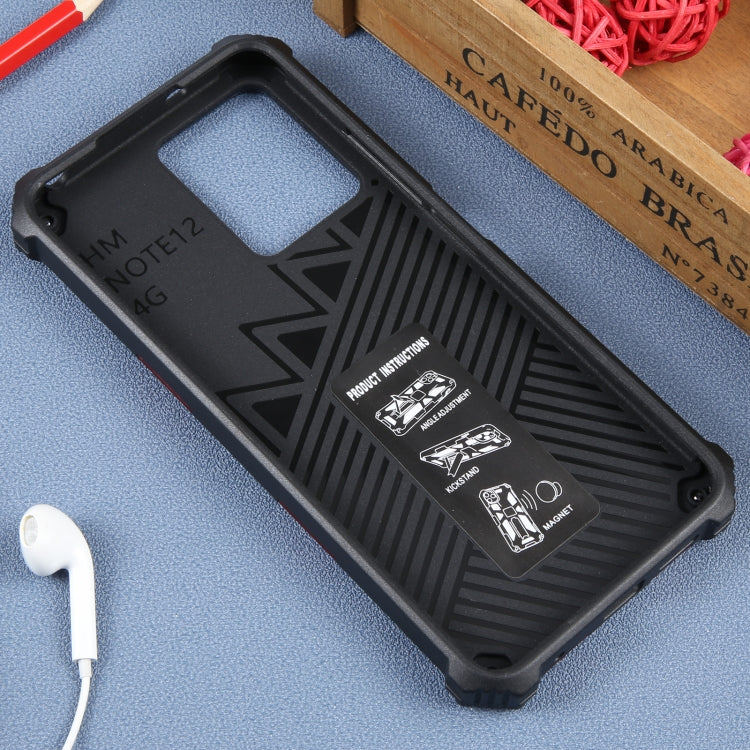 For Xiaomi Redmi Note 12 4G Shockproof TPU + PC Magnetic Phone Case with Holder