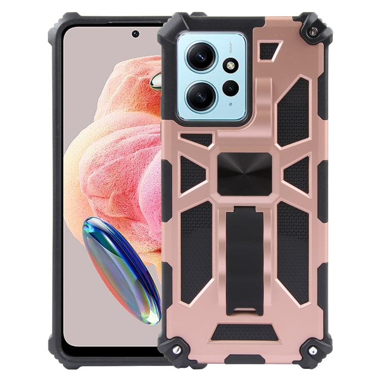 For Xiaomi Redmi Note 12 4G Shockproof TPU + PC Magnetic Phone Case with Holder