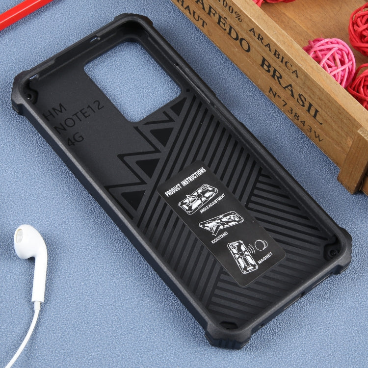 For Xiaomi Redmi Note 12 4G Shockproof TPU + PC Magnetic Phone Case with Holder