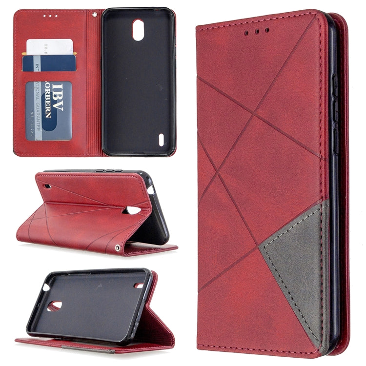 For Nokia 1.3 Rhombus Texture Horizontal Flip Magnetic Leather Case with Holder & Card Slots & Wallet