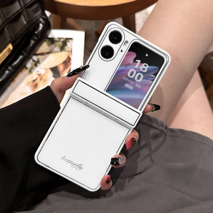 For OPPO Find N2 Flip Solid Color Series Fold Hinge Phone Case