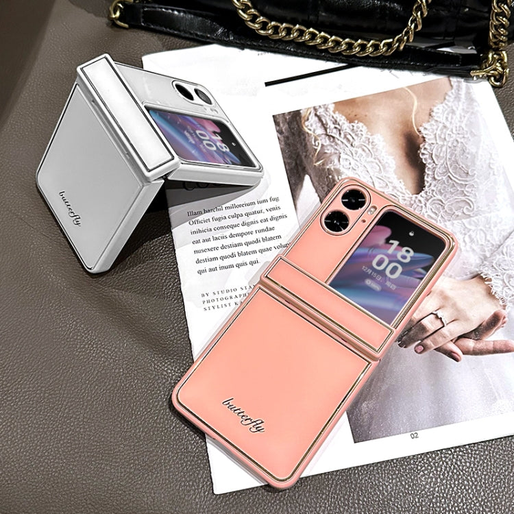 For OPPO Find N2 Flip Solid Color Series Fold Hinge Phone Case