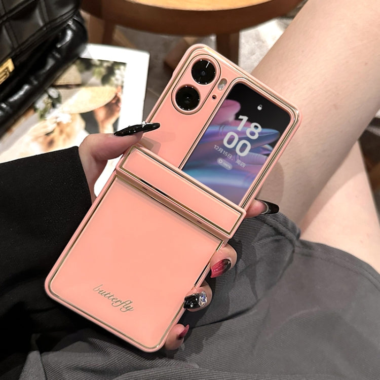 For OPPO Find N2 Flip Solid Color Series Fold Hinge Phone Case
