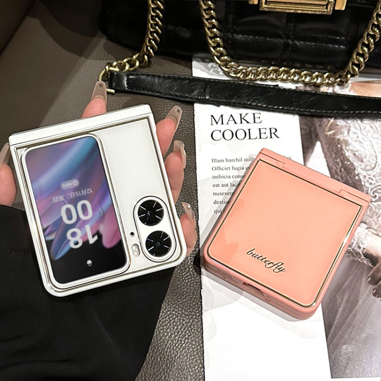 For OPPO Find N2 Flip Solid Color Series Fold Hinge Phone Case