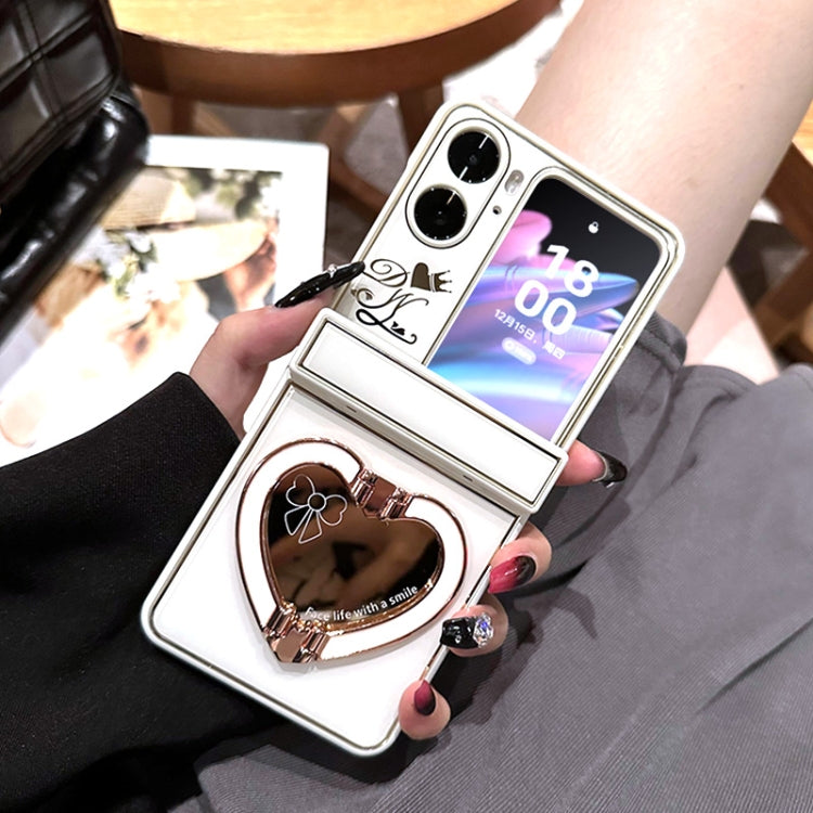 For OPPO Find N2 Flip Love Mirror Style Fold Hinge Phone Case