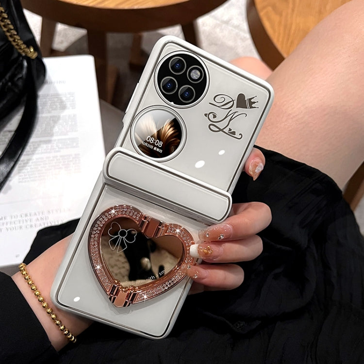 For Huawei P50 Pocket Love Mirror Style Fold Hinge Phone Case