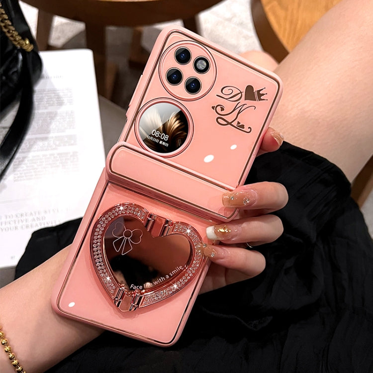 For Huawei P50 Pocket Love Mirror Style Fold Hinge Phone Case