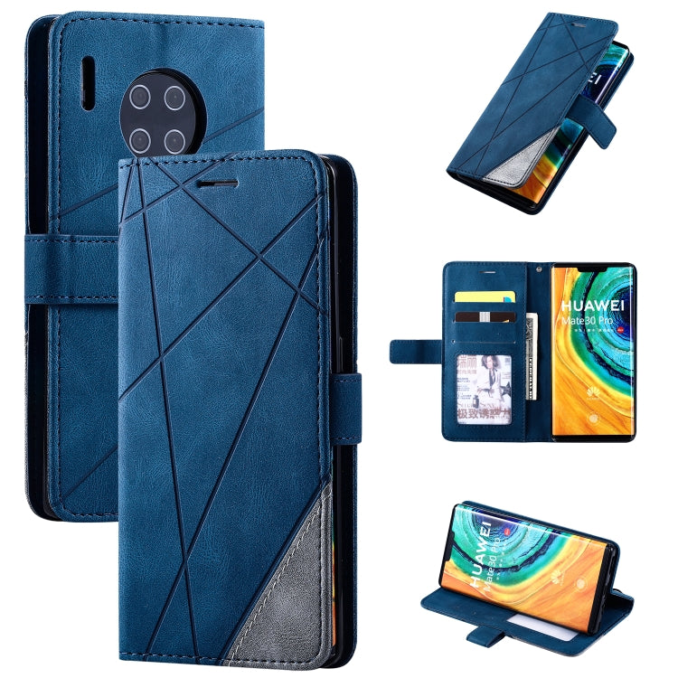 For Huawei Mate 30 Pro Skin Feel Splicing Horizontal Flip Leather Case with Holder & Card Slots & Wallet & Photo Frame