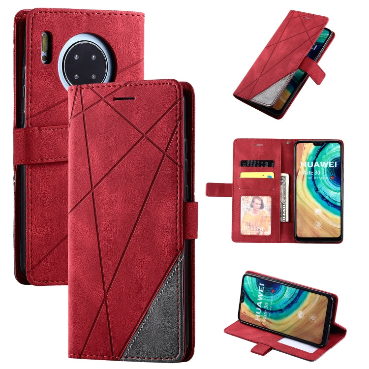 For Huawei Mate 30 Skin Feel Splicing Horizontal Flip Leather Case with Holder & Card Slots & Wallet & Photo Frame