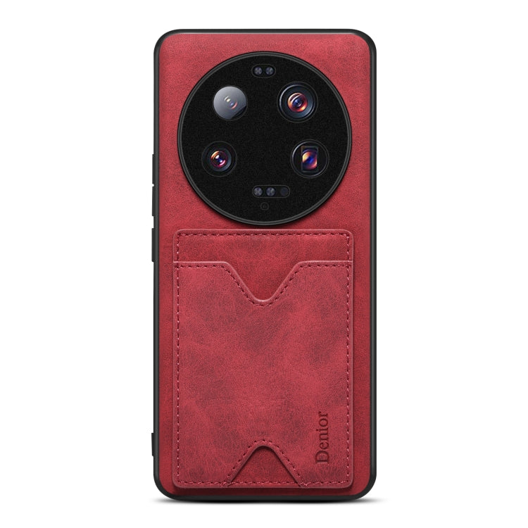 For Xiaomi 13 Ultra Denior PU Back Cover Card Slot Holder Phone Case
