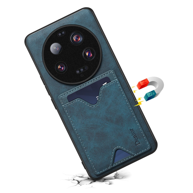 For Xiaomi 13 Ultra Denior PU Back Cover Card Slot Holder Phone Case