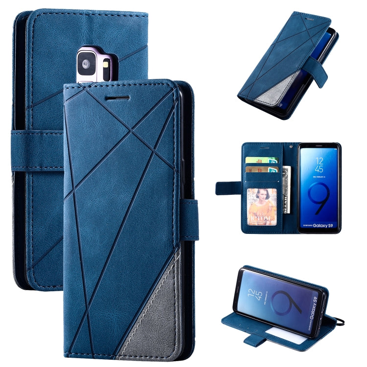For Samsung Galaxy S9 Skin Feel Splicing Horizontal Flip Leather Case with Holder & Card Slots & Wallet & Photo Frame