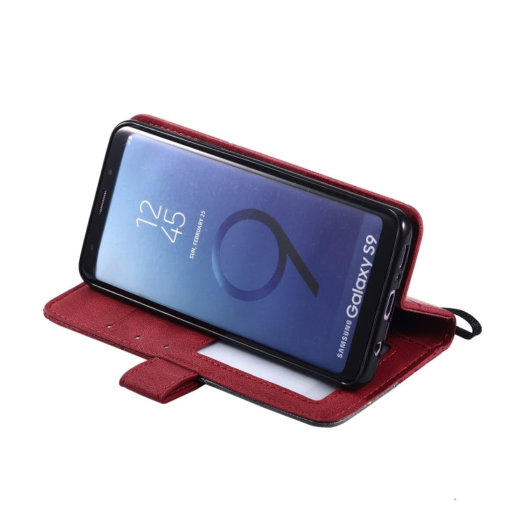 For Samsung Galaxy S9 Skin Feel Splicing Horizontal Flip Leather Case with Holder & Card Slots & Wallet & Photo Frame