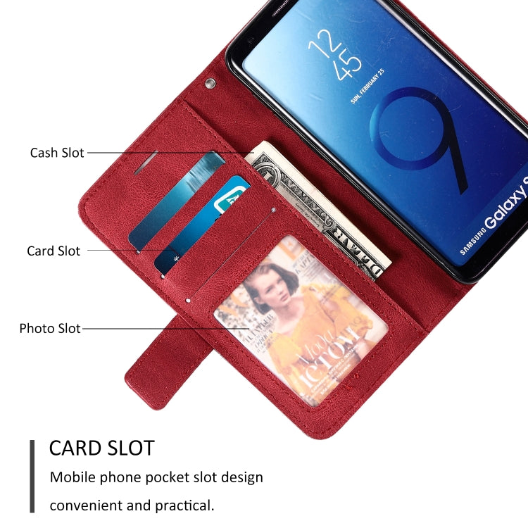 For Samsung Galaxy S9 Skin Feel Splicing Horizontal Flip Leather Case with Holder & Card Slots & Wallet & Photo Frame