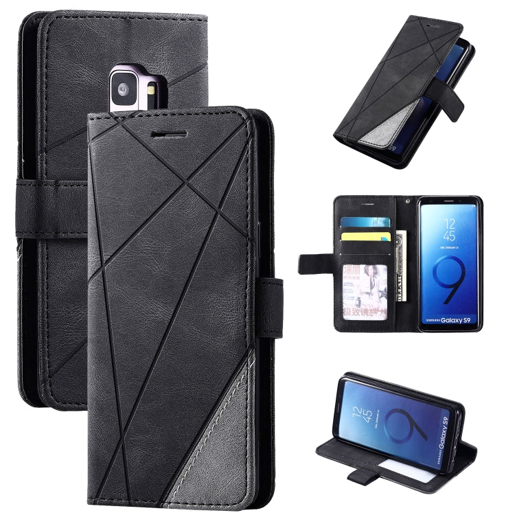 For Samsung Galaxy S9 Skin Feel Splicing Horizontal Flip Leather Case with Holder & Card Slots & Wallet & Photo Frame