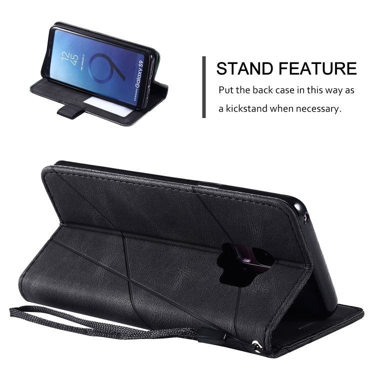For Samsung Galaxy S9 Skin Feel Splicing Horizontal Flip Leather Case with Holder & Card Slots & Wallet & Photo Frame