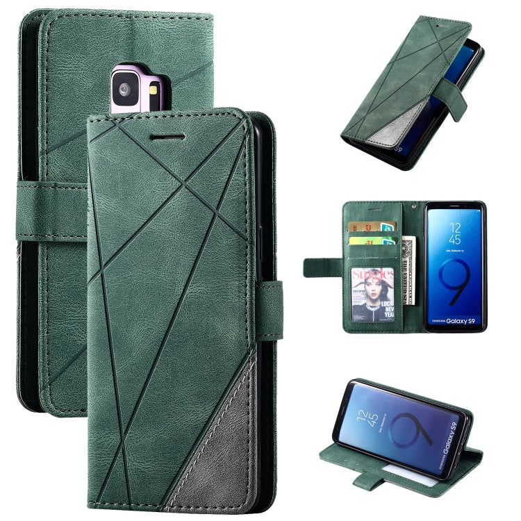 For Samsung Galaxy S9 Skin Feel Splicing Horizontal Flip Leather Case with Holder & Card Slots & Wallet & Photo Frame
