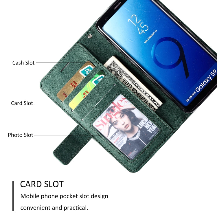 For Samsung Galaxy S9 Skin Feel Splicing Horizontal Flip Leather Case with Holder & Card Slots & Wallet & Photo Frame