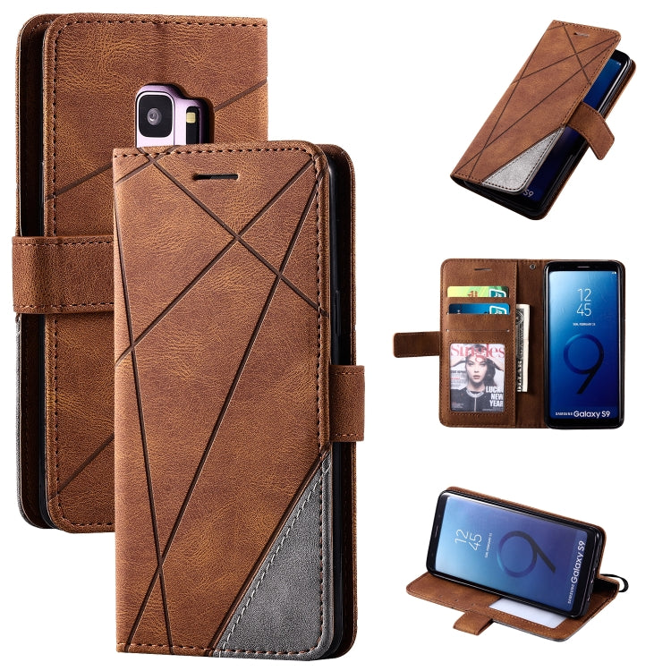 For Samsung Galaxy S9 Skin Feel Splicing Horizontal Flip Leather Case with Holder & Card Slots & Wallet & Photo Frame