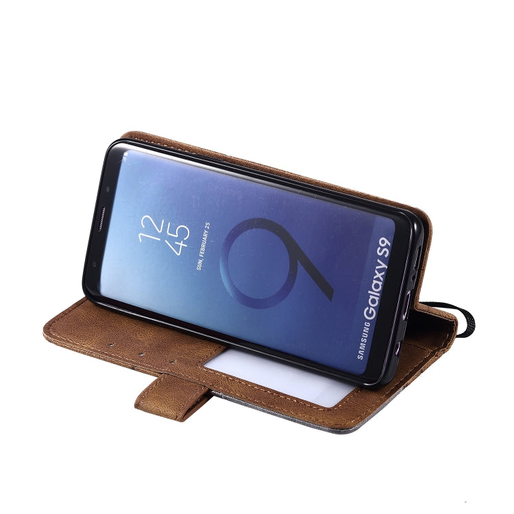 For Samsung Galaxy S9 Skin Feel Splicing Horizontal Flip Leather Case with Holder & Card Slots & Wallet & Photo Frame