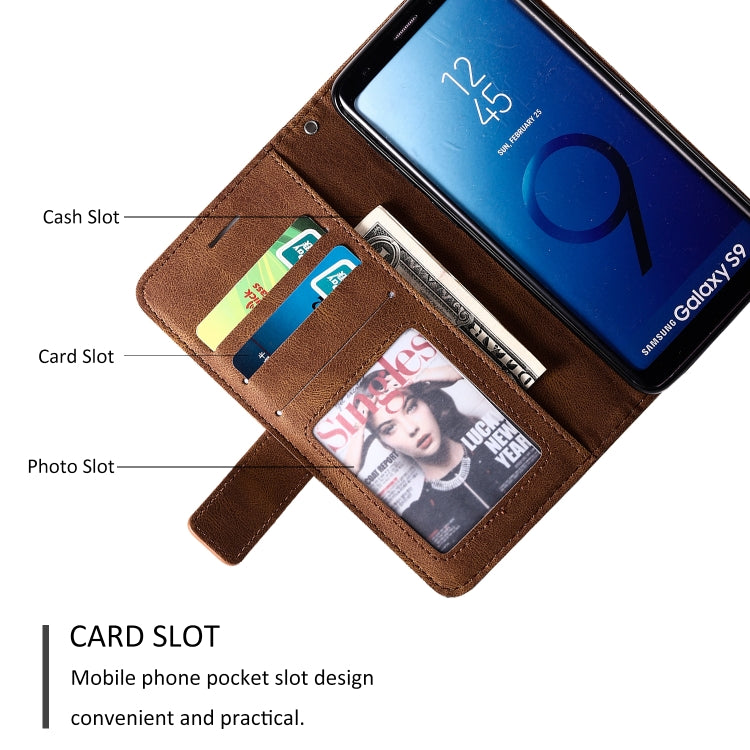 For Samsung Galaxy S9 Skin Feel Splicing Horizontal Flip Leather Case with Holder & Card Slots & Wallet & Photo Frame