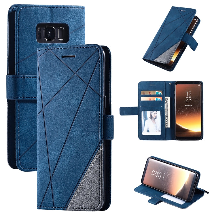 For Samsung Galaxy S8 Skin Feel Splicing Horizontal Flip Leather Case with Holder & Card Slots & Wallet & Photo Frame