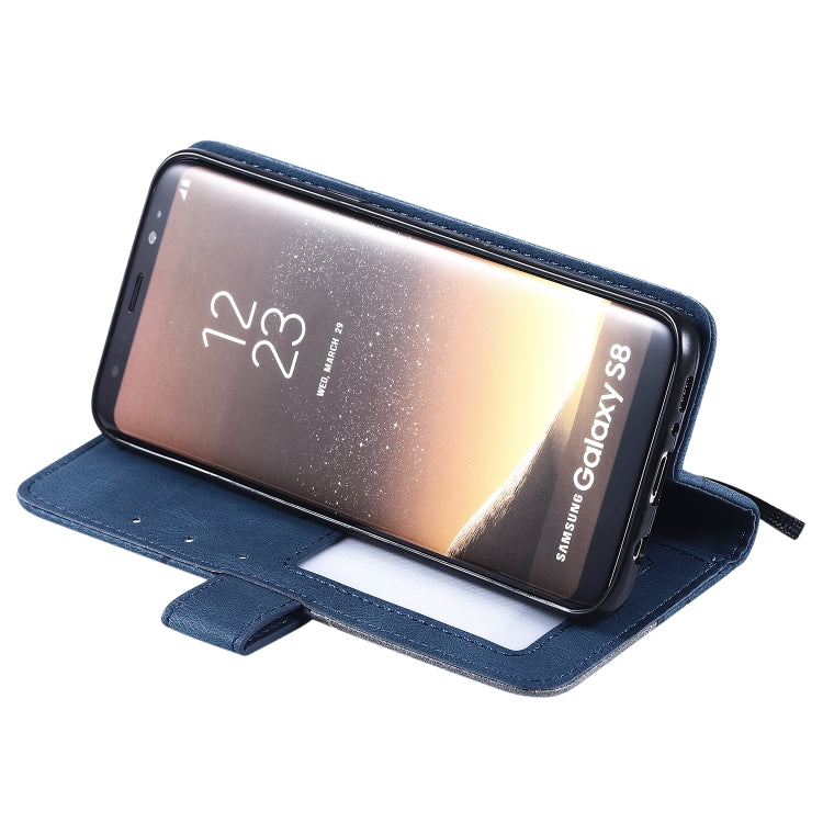 For Samsung Galaxy S8 Skin Feel Splicing Horizontal Flip Leather Case with Holder & Card Slots & Wallet & Photo Frame