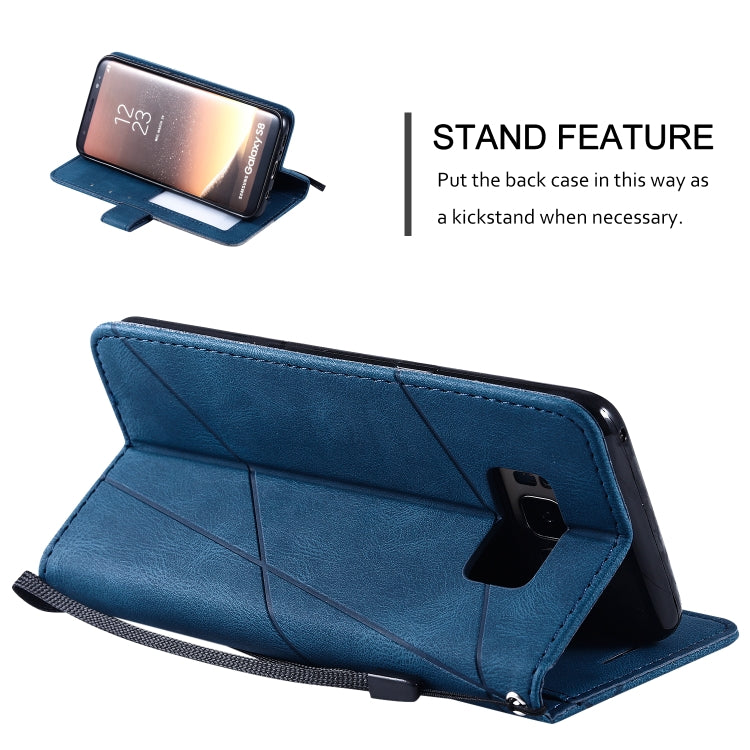 For Samsung Galaxy S8 Skin Feel Splicing Horizontal Flip Leather Case with Holder & Card Slots & Wallet & Photo Frame