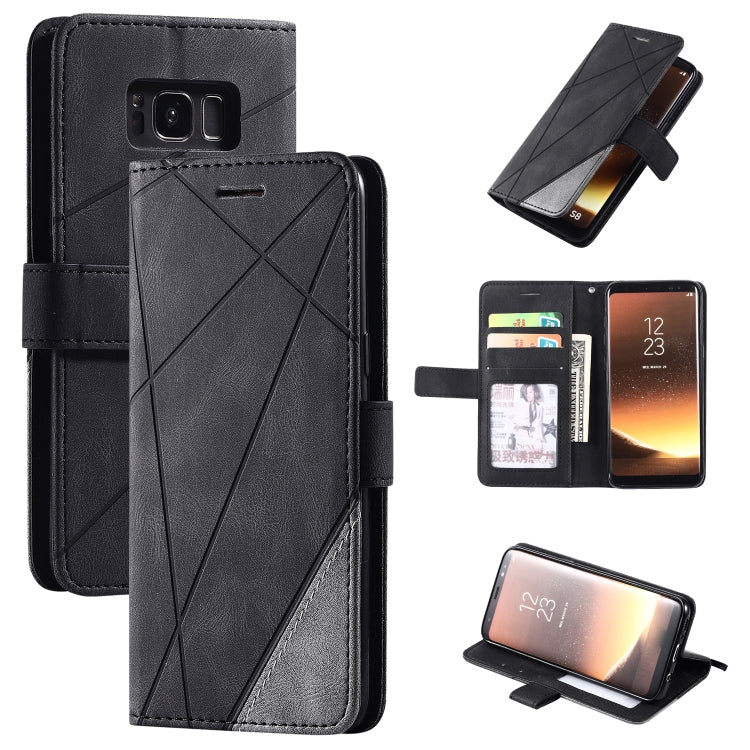 For Samsung Galaxy S8 Skin Feel Splicing Horizontal Flip Leather Case with Holder & Card Slots & Wallet & Photo Frame