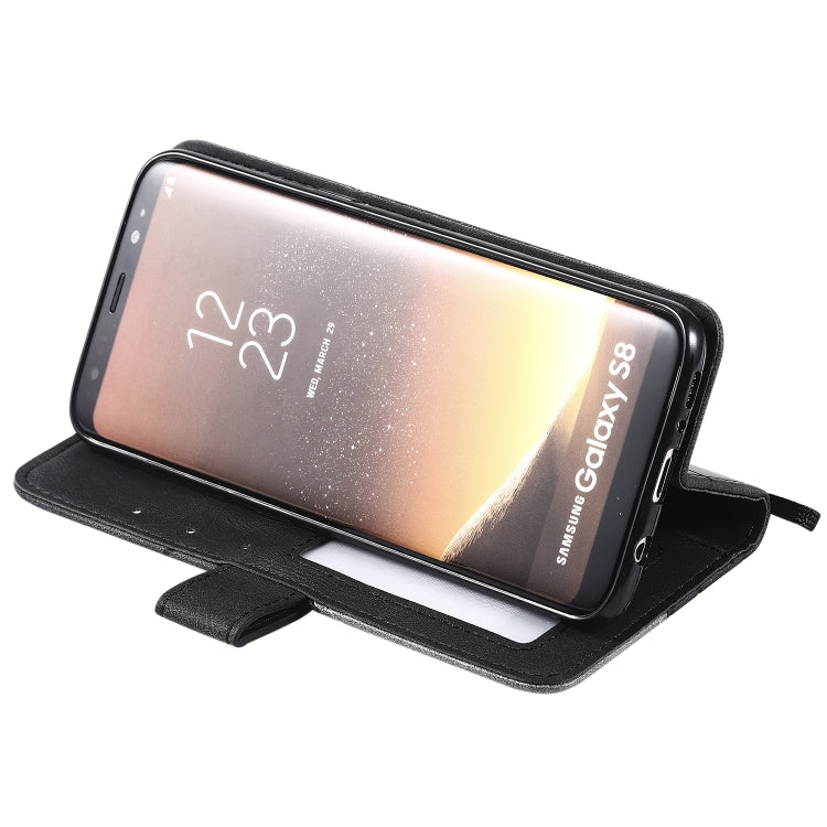 For Samsung Galaxy S8 Skin Feel Splicing Horizontal Flip Leather Case with Holder & Card Slots & Wallet & Photo Frame