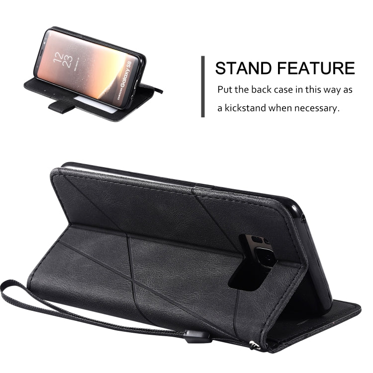 For Samsung Galaxy S8 Skin Feel Splicing Horizontal Flip Leather Case with Holder & Card Slots & Wallet & Photo Frame