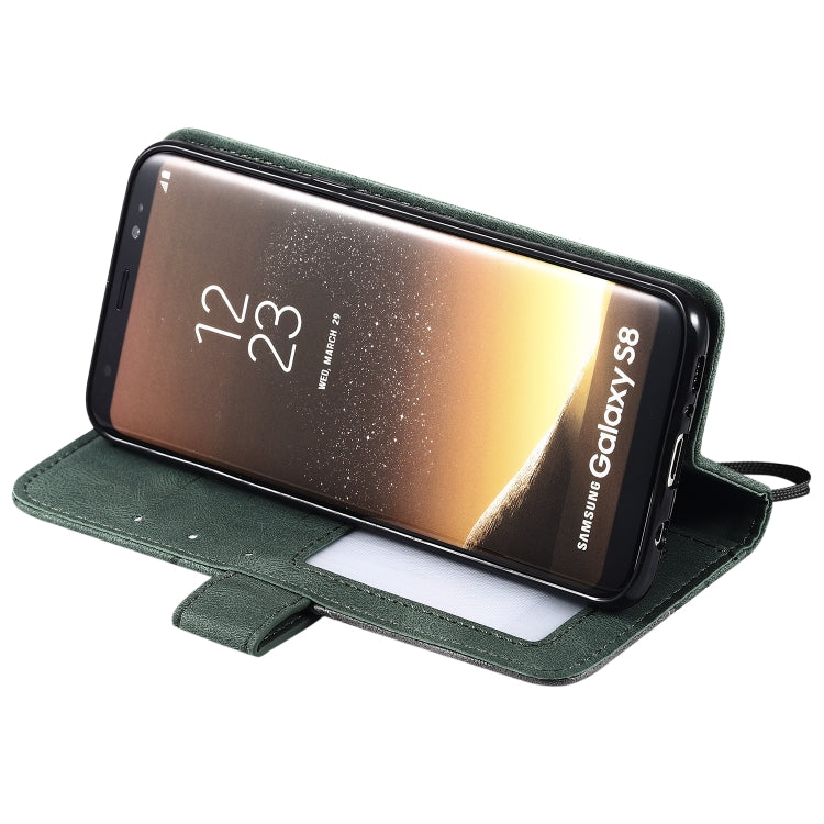 For Samsung Galaxy S8 Skin Feel Splicing Horizontal Flip Leather Case with Holder & Card Slots & Wallet & Photo Frame