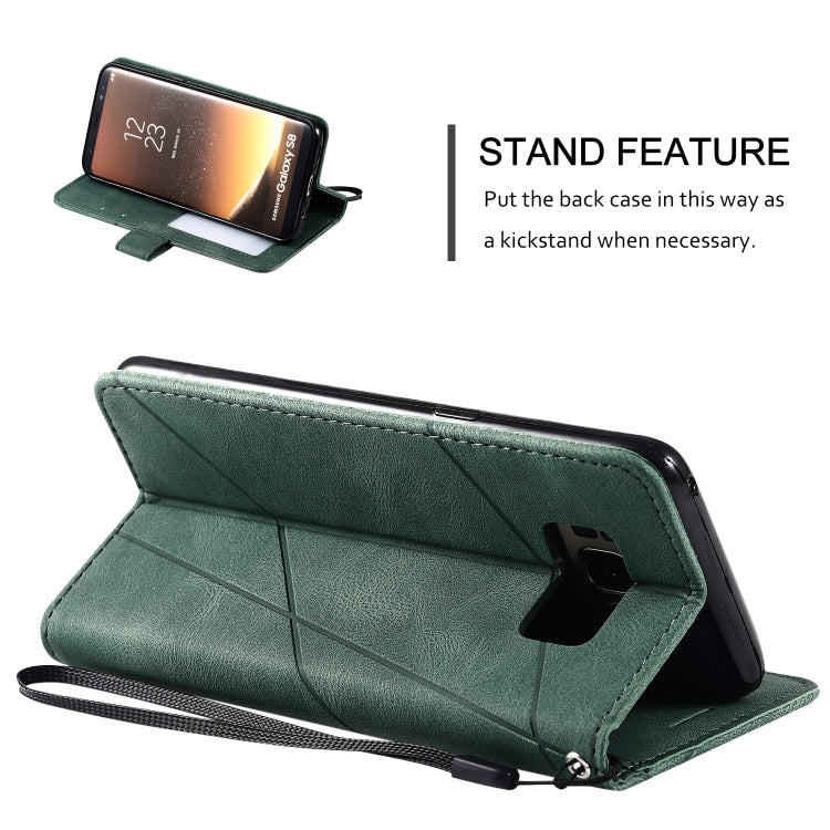 For Samsung Galaxy S8 Skin Feel Splicing Horizontal Flip Leather Case with Holder & Card Slots & Wallet & Photo Frame