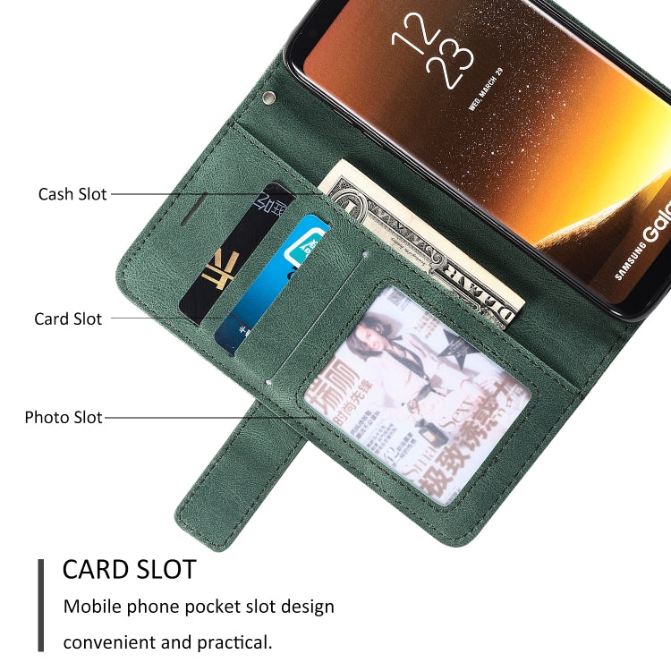 For Samsung Galaxy S8 Skin Feel Splicing Horizontal Flip Leather Case with Holder & Card Slots & Wallet & Photo Frame