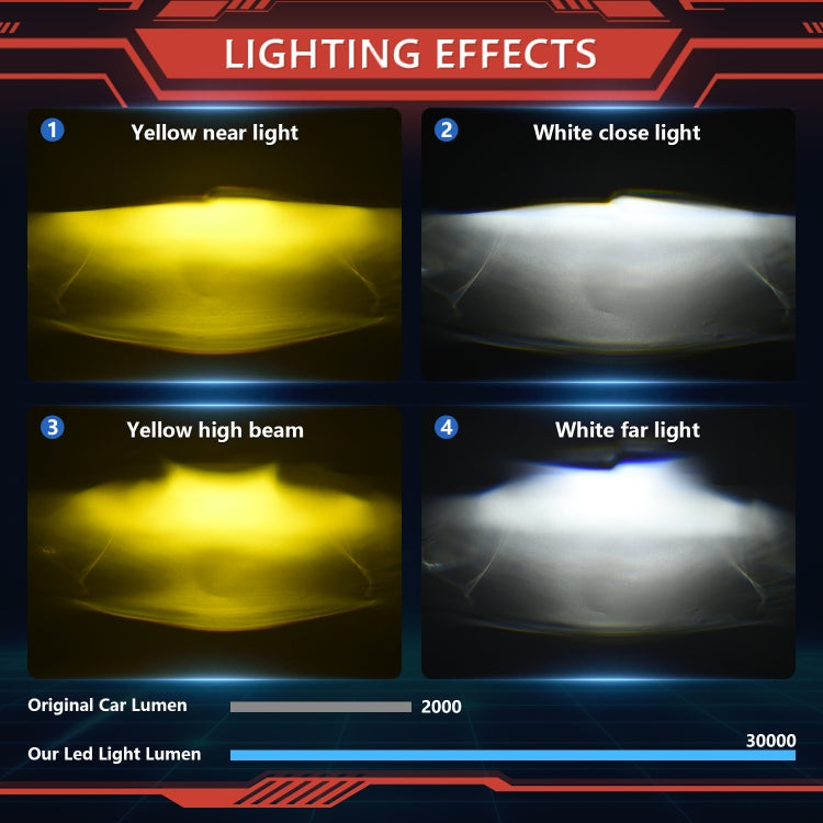 M7 1 Pair Motorcycle Two-color Spotlight(Black)