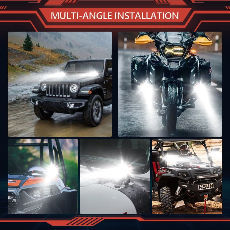 M7 1 Pair Motorcycle Two-color Spotlight(Black)