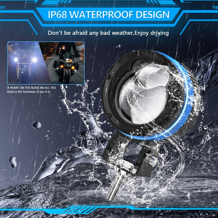 M8 1 Pair Motorcycle Two-color Spotlight(Black)