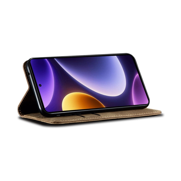 For Xiaomi Redmi Note 12 Turbo / Poco F5 Denim Texture Casual Style Flip Leather Phone Case