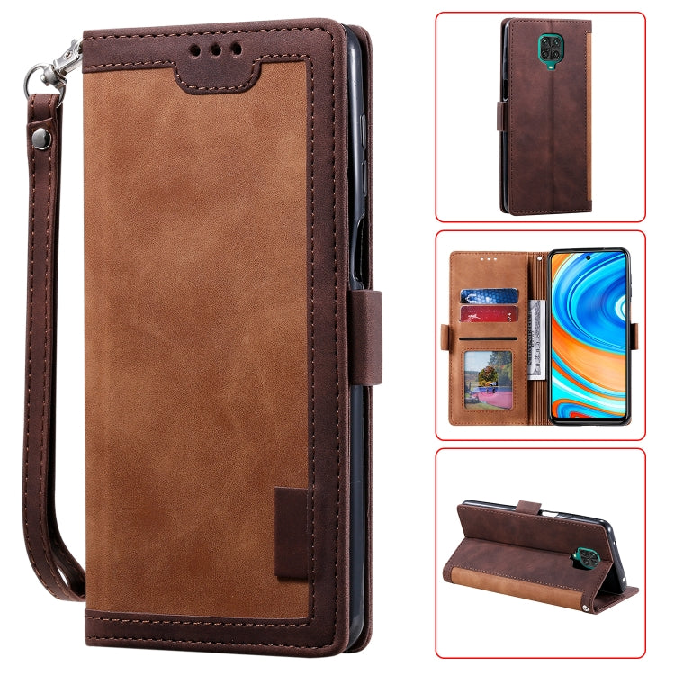 For Xiaomi Redmi Note 9 Retro Splicing Horizontal Flip Leather Case with Card Slots & Holder & Wallet