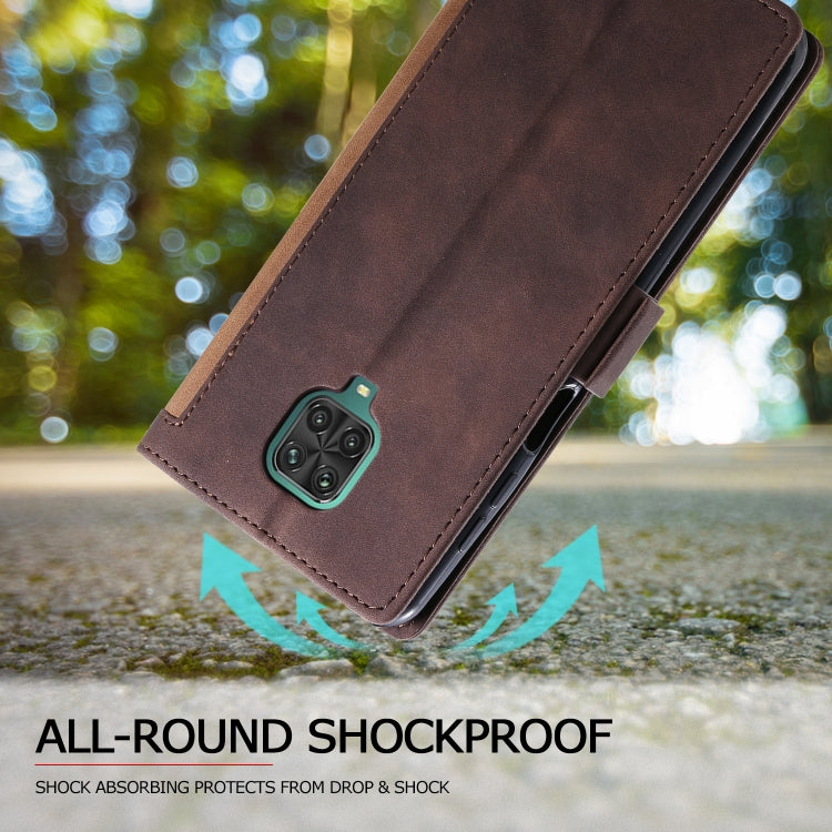 For Xiaomi Redmi Note 9 Retro Splicing Horizontal Flip Leather Case with Card Slots & Holder & Wallet