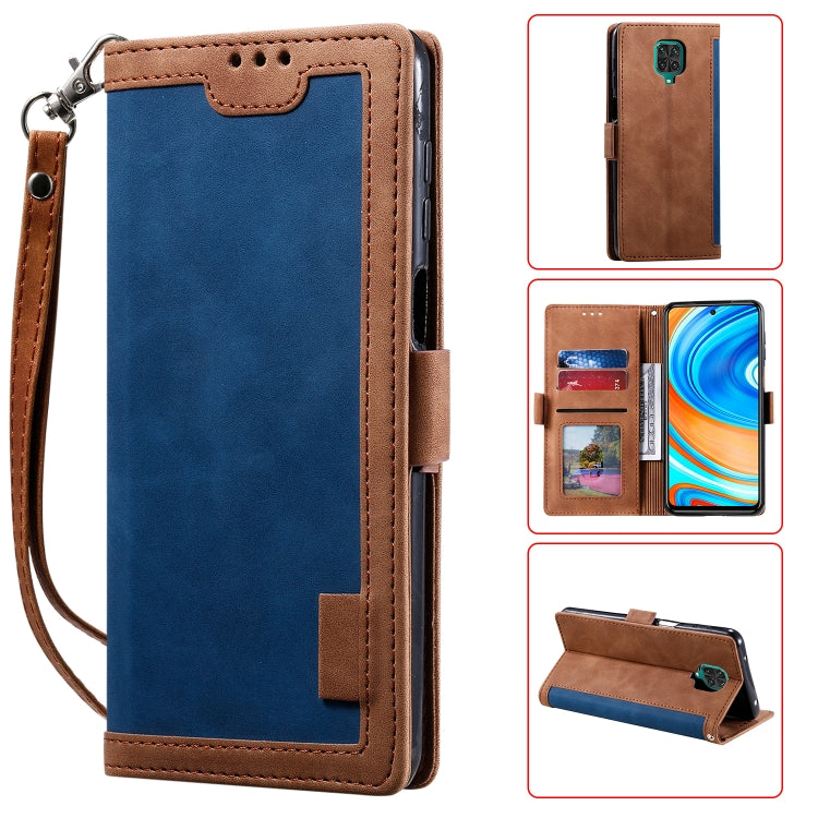 For Xiaomi Redmi Note 9 Retro Splicing Horizontal Flip Leather Case with Card Slots & Holder & Wallet