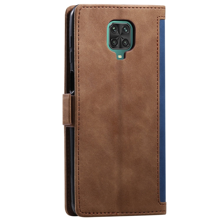 For Xiaomi Redmi Note 9 Retro Splicing Horizontal Flip Leather Case with Card Slots & Holder & Wallet