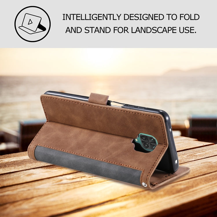 For Xiaomi Redmi Note 9 Retro Splicing Horizontal Flip Leather Case with Card Slots & Holder & Wallet