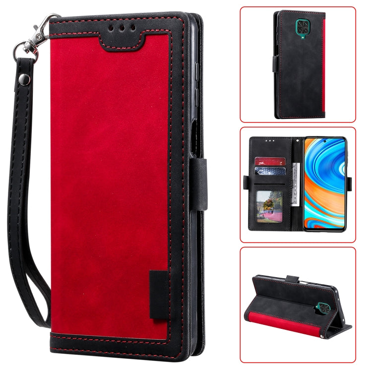 For Xiaomi Redmi Note 9 Retro Splicing Horizontal Flip Leather Case with Card Slots & Holder & Wallet