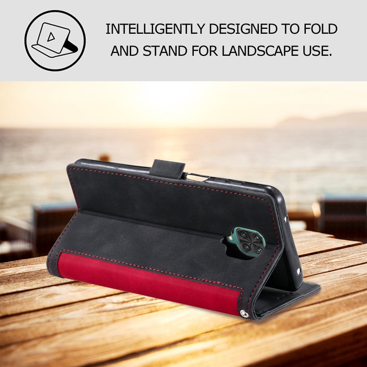 For Xiaomi Redmi Note 9 Retro Splicing Horizontal Flip Leather Case with Card Slots & Holder & Wallet