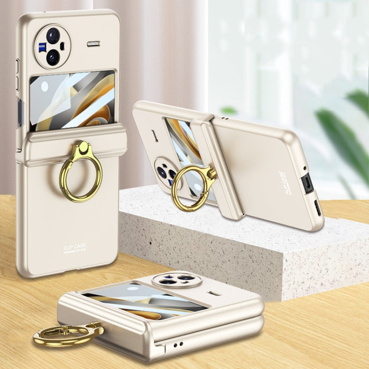 For vivo X Flip GKK Hinged Flip Phone Case with Ring Holder