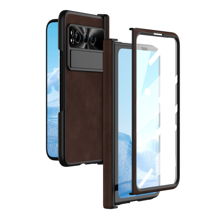 For Google Pixel Fold Napa Texture All-inclusive Phone Case