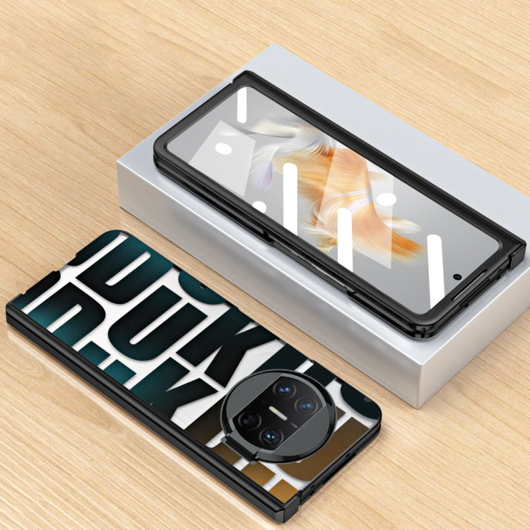 For Huawei Mate X3 Integrated Electroplating Folding Phone Case with Hinge